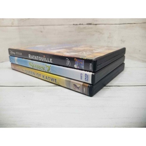 Lot of 3 Children's DVDs Shrek 2 Disney's Ratatouille Queen of Katwe - Picture 5 of 8