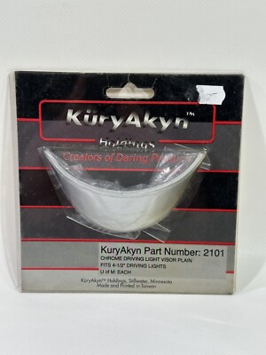 Kuryakyn Chrome Diving Light Visor Plain 2101 Fits 4-1/2 Driving Lights S 148