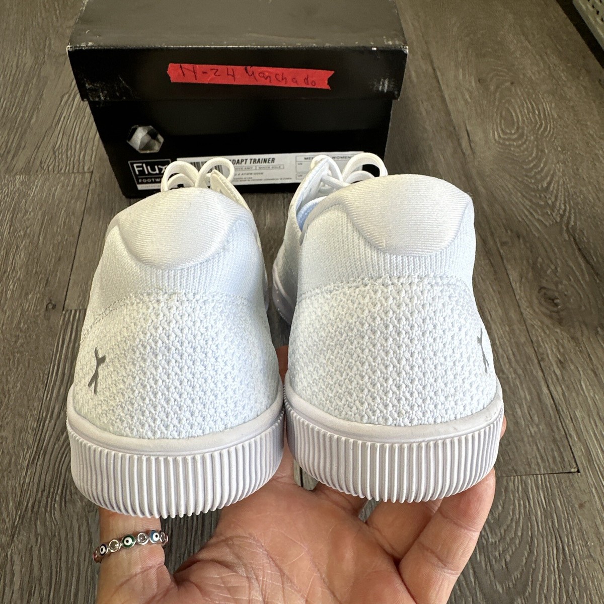 Flux Adapt Trainer Barefoot Triple White Knit White Sole ATWW-0010 Men 12.5 Flux Adapt Trainer Barefoot Triple White Knit White Sole  main image 2