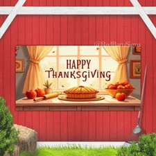 THANKSGIVING showing a simple dining room banner