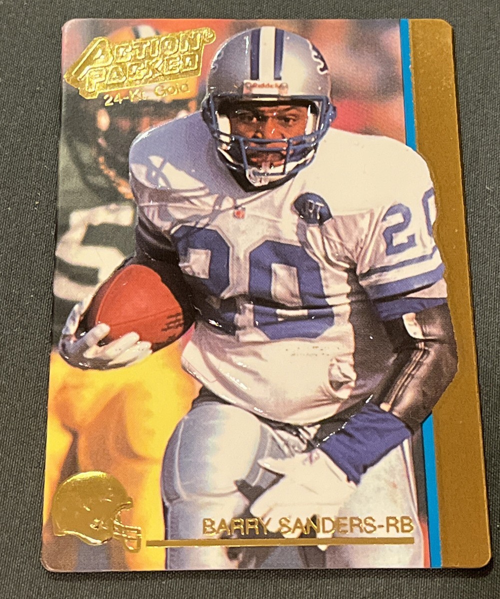 🔥RARE🔥1992 Action Packed Football Barry Sanders 24Kt Gold Card