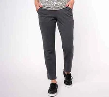 Isaac Mizrahi Live! Regular Soho Plush Knit Straight Leg Pants Black 3X A612266