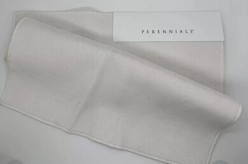 2 YARDS Perennials INDOOR/OUTDOOR Velvet Upholstery Fabric Plushy-Blanca WHITE - Image 2 of 4