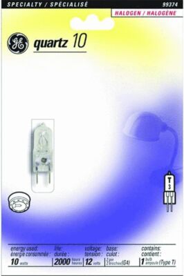 GE Specialty Halogen 1+ Year Life 10w 140 Lumens T3 Bulb Type G4 Base 12 Volts