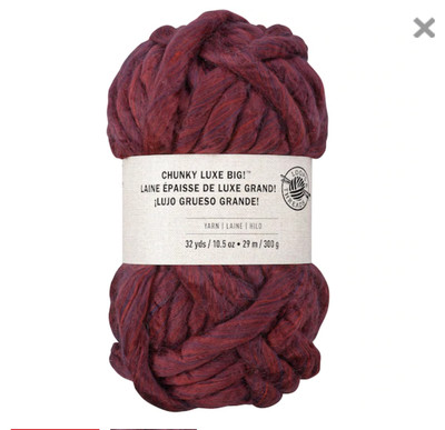Loops And Threads Chunky Luxe Yarn 7 Jumbo 24 Yards Each In Burgundy 2 Bundle Ebay
