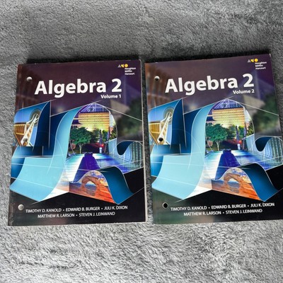 Houghton Mifflin Harcourt Algebra 2 Textbook Volumes 1 & 2 Homeschool Bundle