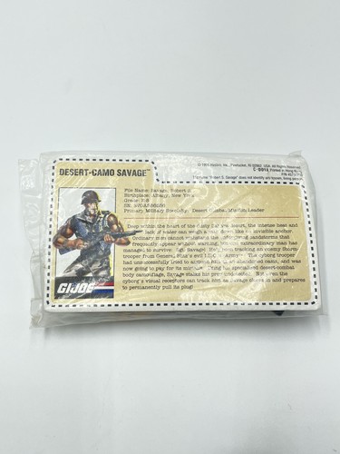 Desert Camo Savage G.I. Joe Hasbro Vintage Action Figure W/Filecard Sealed - Picture 3 of 4