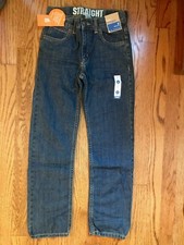 NWT Gymboree Sz 8 Boy Blue Jeans INDIGO DYE Straight Adjustable Waist 5-Pocket