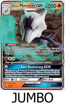 Pokemon Alolan Marowak GX - SM187 BLACK STAR PROMO (Jumbo