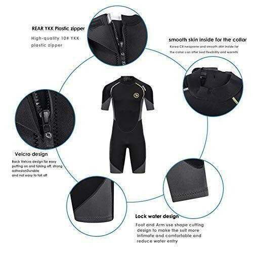 ZCCO Men's Wetsuit 1.5mm Premium Neoprene Back Zip Shorty Scuba Dive Skin SMALL - Bild 5 von 5