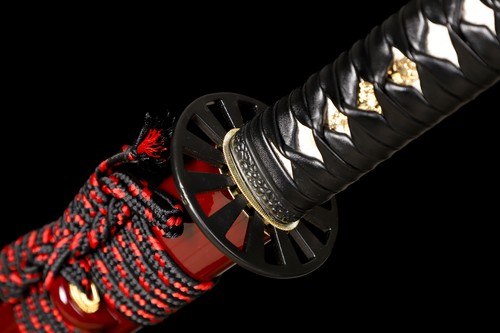 41'' Red Katana Japanese Samurai Sharp Sword High Carbon Steel Blade Sharp - Picture 2 of 13