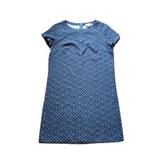 Loft Dress Womens Small Blue And Green Jacquard Short Sleeve Career Dress