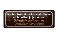 Blechschild Spruch 27X10 Cm Schokoladentafeln Essen Metall Deko Schild Tin Sign
