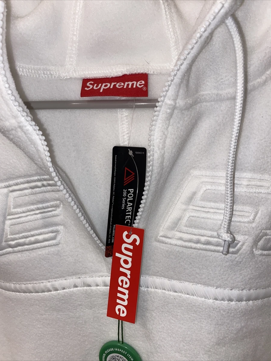 Supreme Polartec Half Zip Men's Hooded Sweatshirt Size L New With