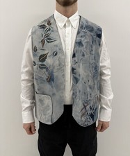 Jack Wills Vest Tie Dye Leaves Print Unisex Colorfull one size