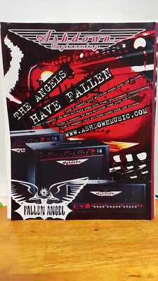 ASHDOWN AMPLIFIERS FALLEN ANGELS GUITAR PRINT AD 11 X 8.5   00205