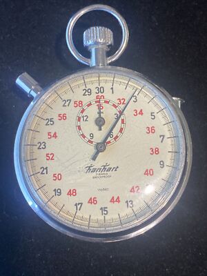 Vintage German Ultra Rare Hanhart Stopwatch 7 Jewel's Shockproof 1