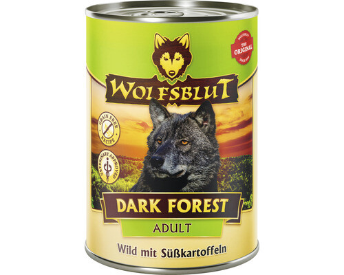 Hundefutter nass WOLFSBLUT Dark Forest Adult , Wild mit Süßkartoffel mit wertvol - Bild 1 von 2