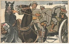 LEIBNIZ KEKS AD #FG38044 GERMAN ON HORSE HITCH BY ILLUST