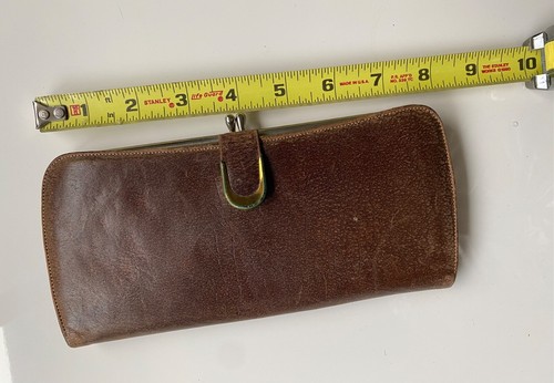 Vintage Baronet Cowhide Wallet Brown Leather Distressed From Wear - Picture 17 of 22