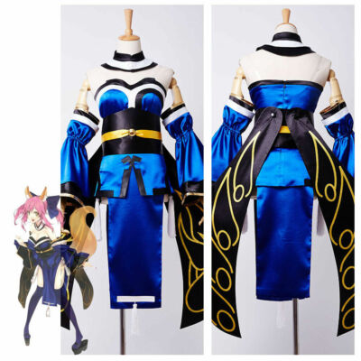 Fate/Extra CCC Caster Cosplay Tamamo no mae Costume Full Set Uniform/