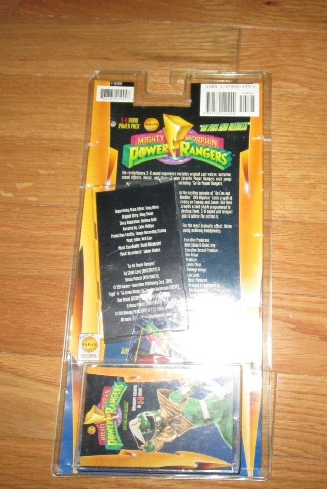 VNTG TOMMY Mighty Morphin Power Rangers GREEN RANGER WATCH CASSETTE ...