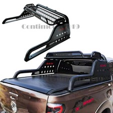 Black Istunt Rack Truck Bed Roll Bar With Cargo Basket For Ford F150 2005-2025