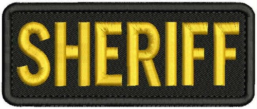 SHERIFF EMBROIDERY PATCH 2X5 VELCR@ ON BACK - Picture 8 of 11