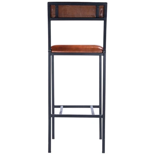 Butler Specialty Lazarus Leather & Metal Bar Stool In Brown - Picture 5 of 10