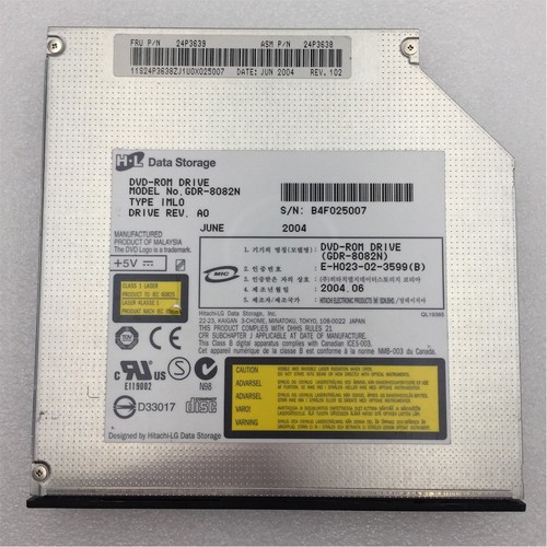 IBM DVD-ROM 8x/CD-RW 24x IDE Internal Black Slimline Drive 24P3639 - Picture 2 of 7