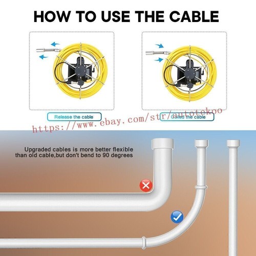 4.3" LCD Sewer Inspection Camera 50M Industrial Pipe Pipeline Drain Endoscope - Picture 10 of 12