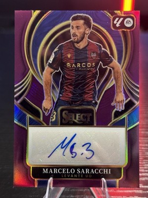2025-26 Panini La Liga Select Marcelo Saracchi /49 Auto Levante UD Bookend