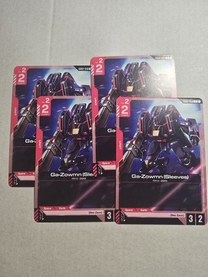 4x Gundam -  Ga-Zowmn Sleeves Red - NONFOIL - Dual Impact GD02 Playset