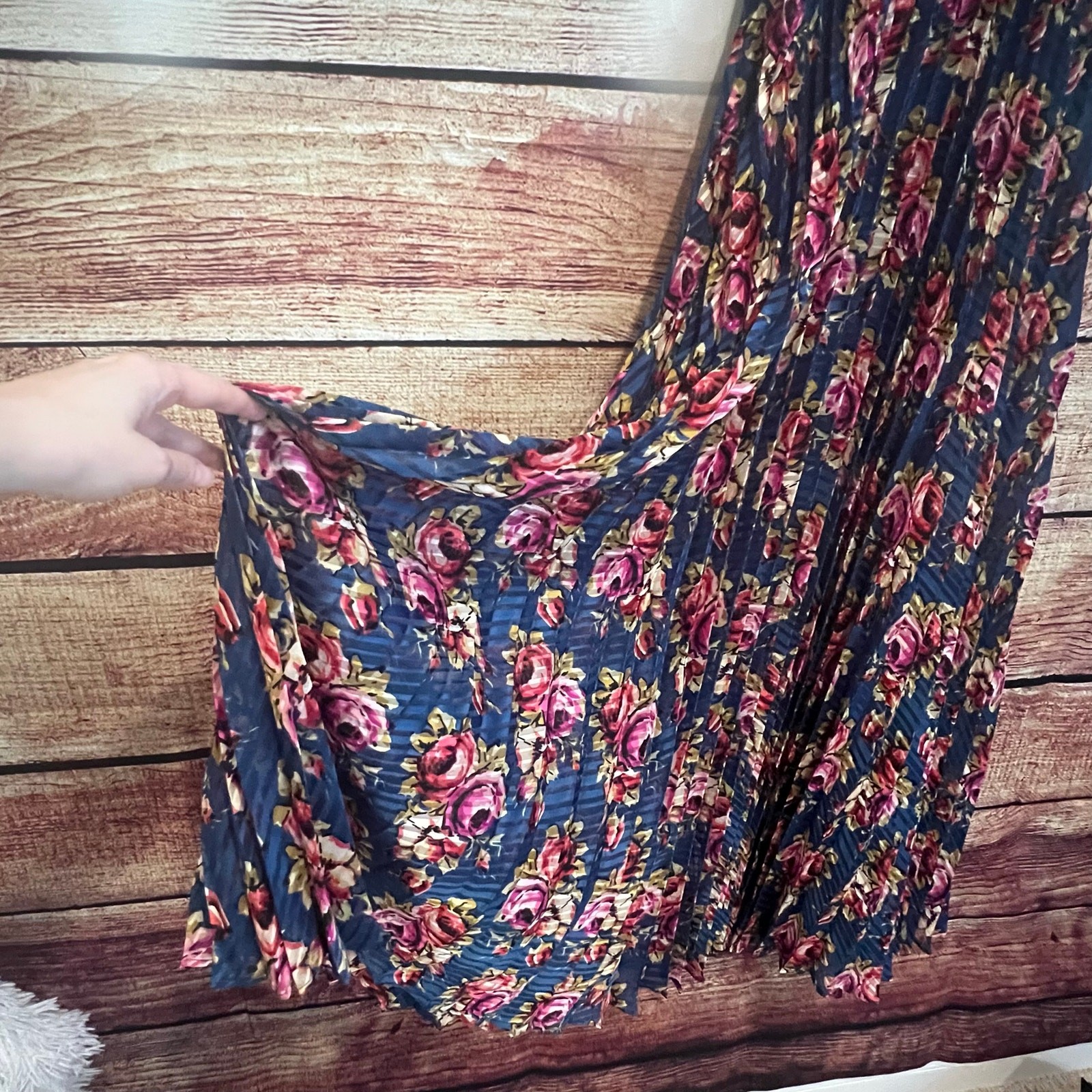 Zimmermann Floral Pleated Tent Dress Womens Large XL Sleeveless Maxi Accordion