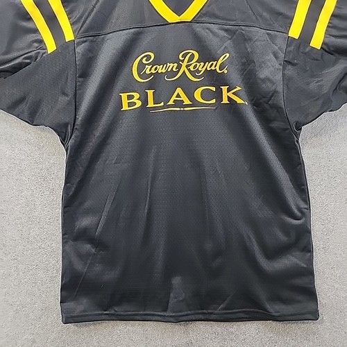Crown Royal Black Yellow Football Sports Jersey Lightweight Polyester Size XL - Picture 3 of 13