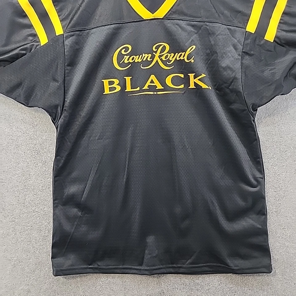 Camiseta deportiva de fútbol Crown Royal negra amarilla ligera de poliéster talla XL Foto 3 de 4