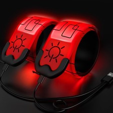 2 PCS LED Armband Rechargeable Running Light Reflective High Visibility