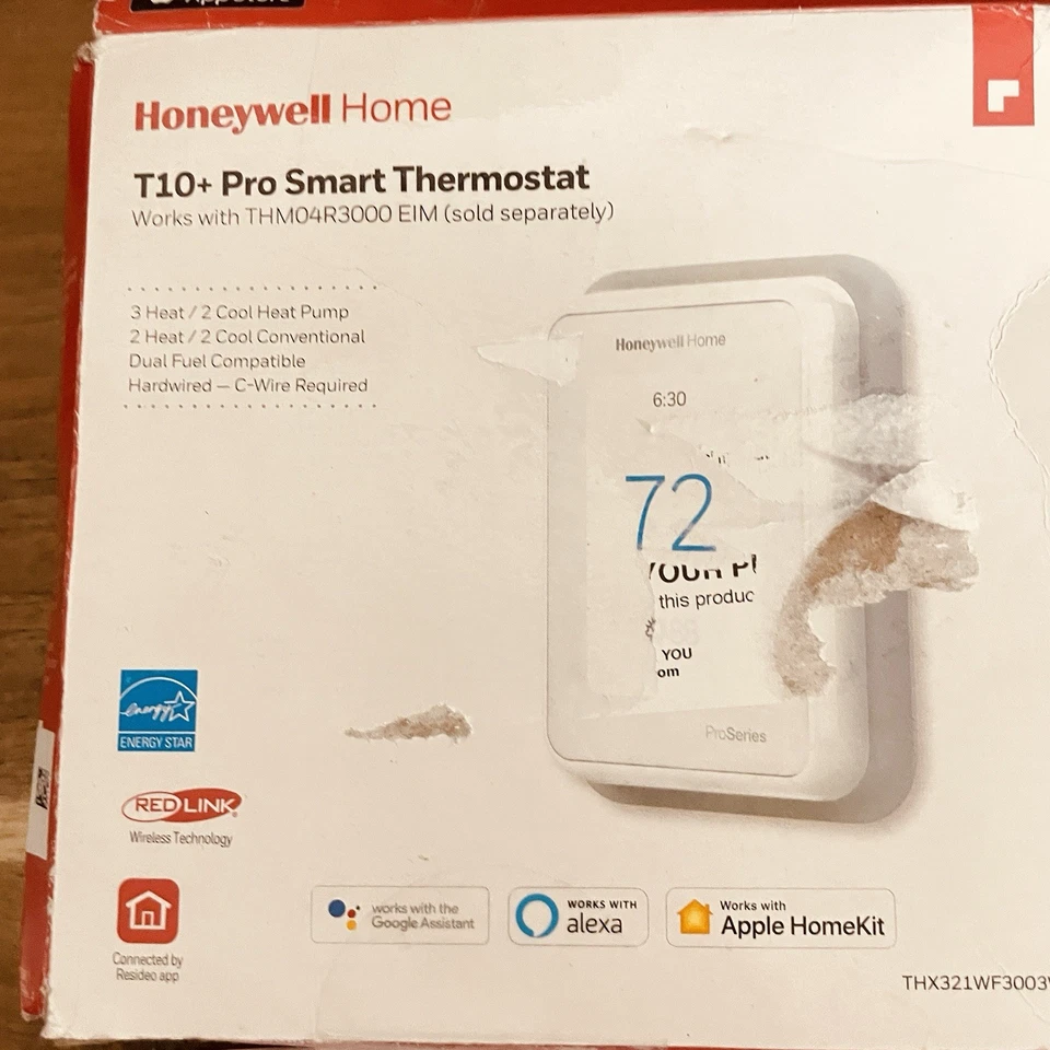 Honeywell Home T10+ pro Smart Thermostat THX321WF3003W RedLINK WiFi (No Sensor) - Image 2 of 4