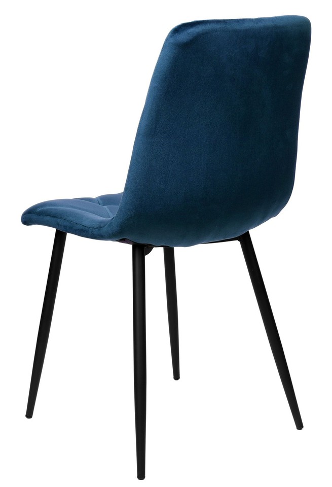 Fauteuil Madison recouvert de velours bleu marine