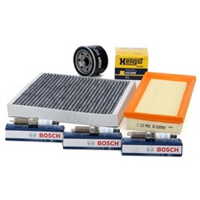 Filterset Filterpaket + 3x BOSCH Zündkerze für SMART FORTWO (451) 1.0 61-120 PS
