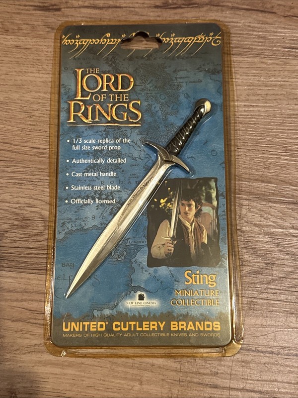 Lord of The Rings 1/3 Scale Sting Sword Replica United Cutlery Mini