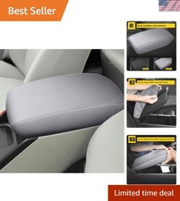 Grey Armrest Console Cover For Civic 2012-2015 Honda Middle Leather Arm Cover Grey Armrest Console Cover For Civic 2012-2015 Honda Middle Leather Arm Cover