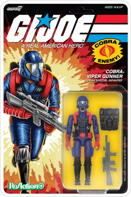 #ad G.I. Joe ReAction Wv9 Cobra Viper Gunner New Toy Action Figure Collect $25.00