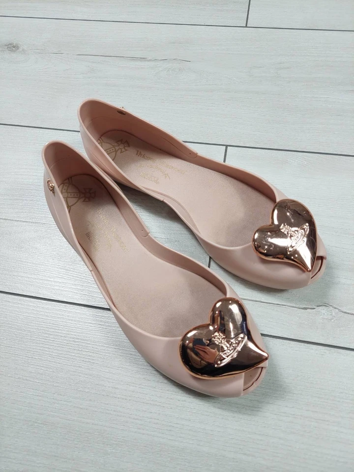 Vivienne Westwood Melissa Anglomania Ballerina Queen Heart ,Size 39EUR 8USA - Image 2 of 4