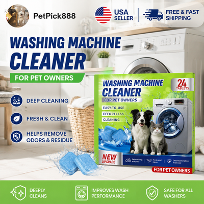#ad Washing Machine Cleaner Tablets 24 Pack Pet Hair Remover Deep Clean Washer $14.99
