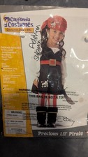 Precious Lil Pirate Costume Toddler size Medium 3-4 Accessories Sword Compass