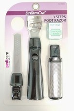 DreamCut Foot Care Kit 3 Piece Callus Corn Remover Rasp Pedicure Tool Set
