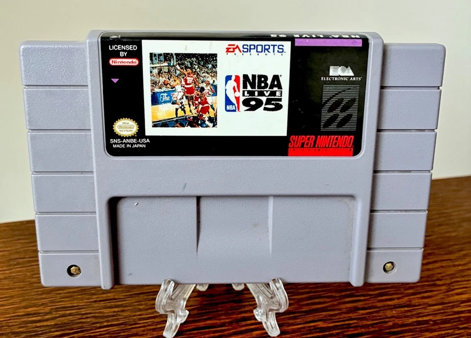 Authentic NBA Live 95 - SNES Super Nintendo - Tested With Manual NOT WORKING!!! - Image 2 of 4