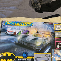Scalextric Batman vs Joker Analogue Slot Car Track Set C1415T Batmobile