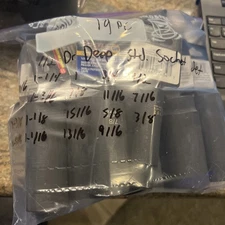 Brand New Carlyle Loose Set 19pc 1/2" Drive Deep SAE Impact Socket 6Pt.